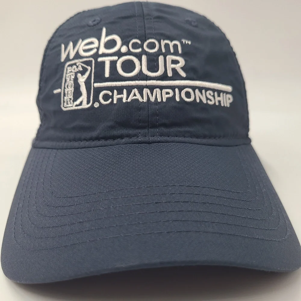 PGA Tour Hat Adjustable (Fits Small) Ahead Blue Web.com Championship Golf Men